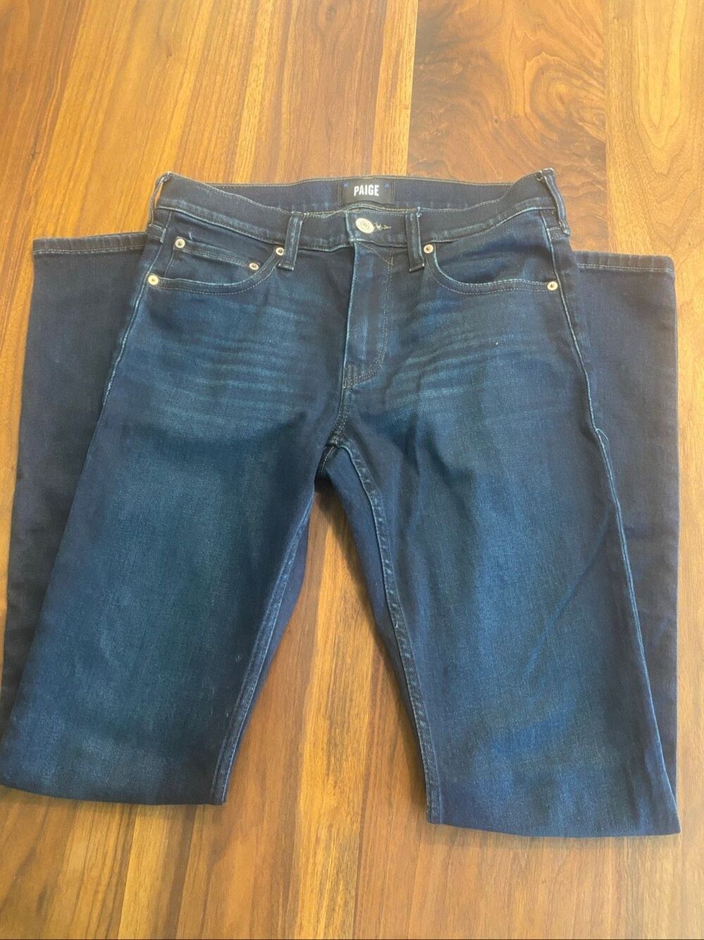 Paige Men’s Dark Blue Mid-Rise Stretch Lennox Skinny Leg Jeans Dark Wash Size 29